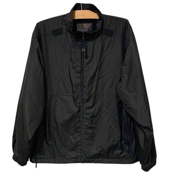 511 Tactical | Coat Jacket Black Lined Packable Front Zip Pockets- Size Large - Picture 1 of 10